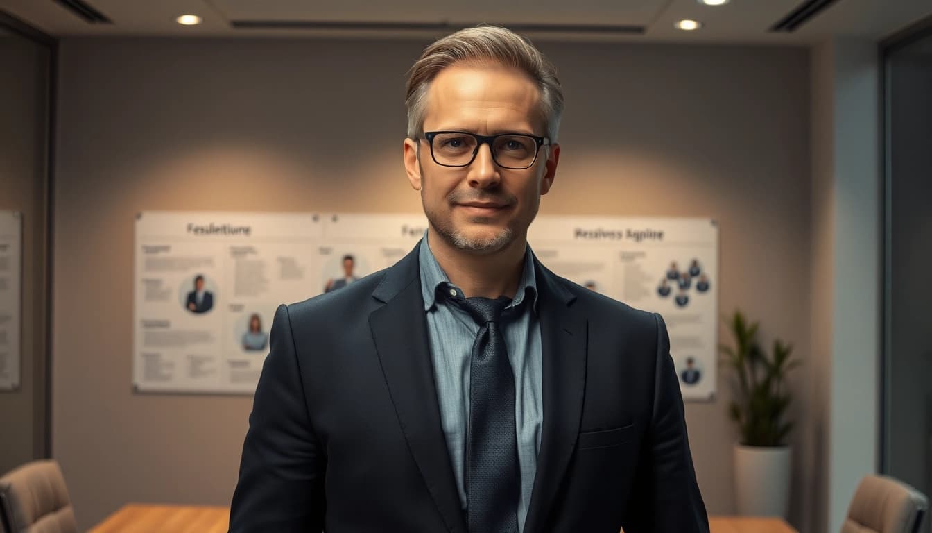 Headhunter Führungskräfte bei der Arbeit in einem modernen Büro und der Vermittlung von Talenten.