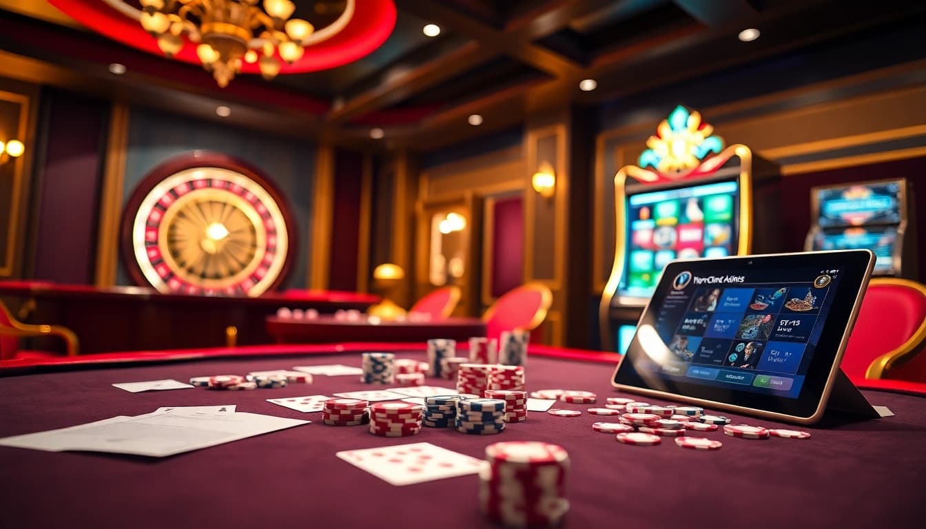 Engage in high-stakes gambling at https://topclub.website/ with luxurious casino tables and vibrant atmosphere.