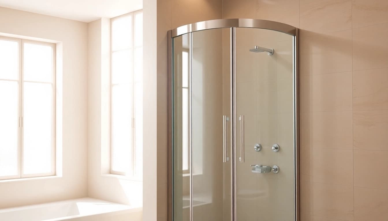 Genießen Sie die elegante duschkabine 80x80 eckeinstieg in einem modernen Badezimmer.