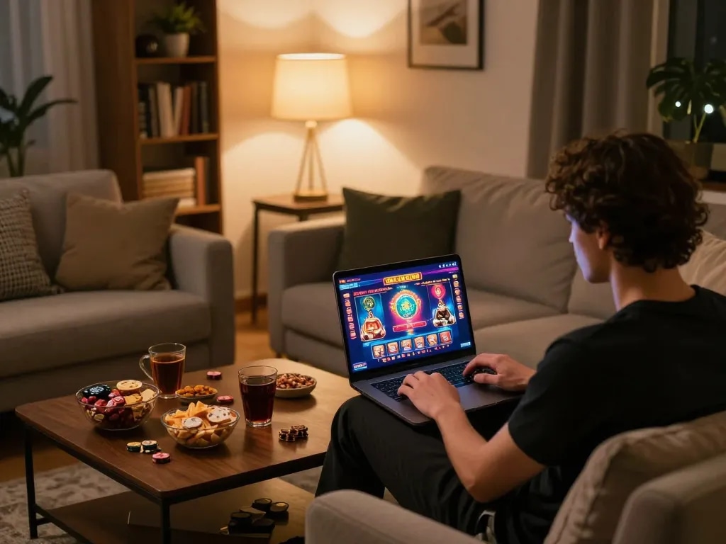 Tương tác với giao diện sòng bạc trực tuyến 789 Club trong một buổi chơi game tại nhà thoải mái