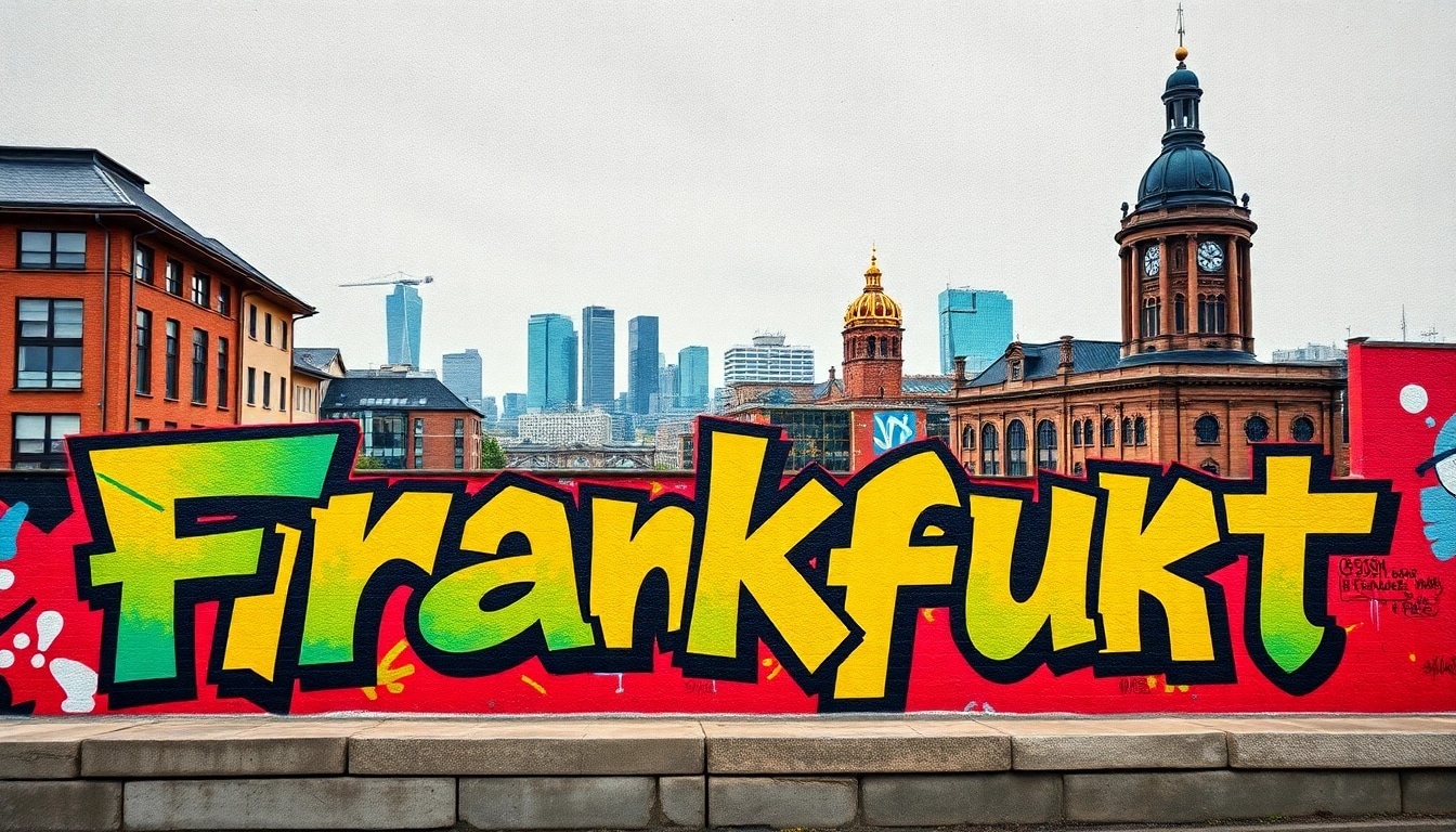 Entdecken Sie beeindruckendes Graffiti in Frankfurt, das die urbane Kunstszene zum Leben erweckt.