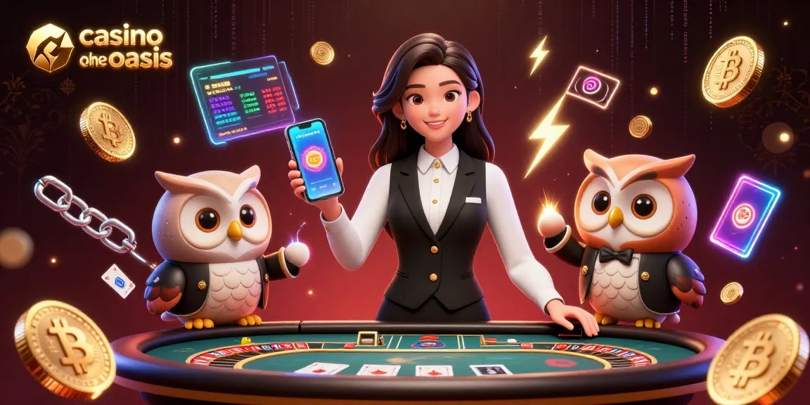 Engage in thrilling games at the casino ohne oasis with unique dealers and vibrant Bitcoin elements.