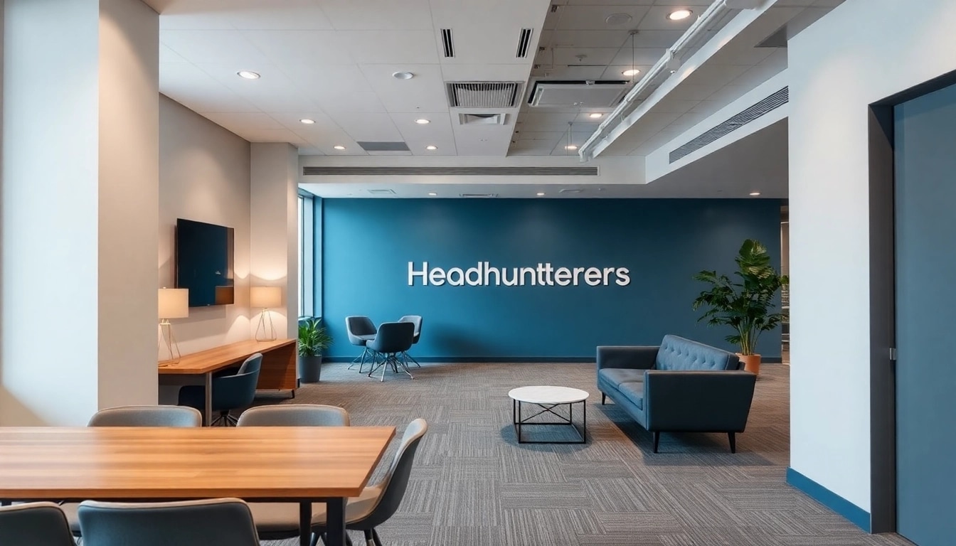 Headhunter consulting in a stylish office, providing expert recruitment advice.