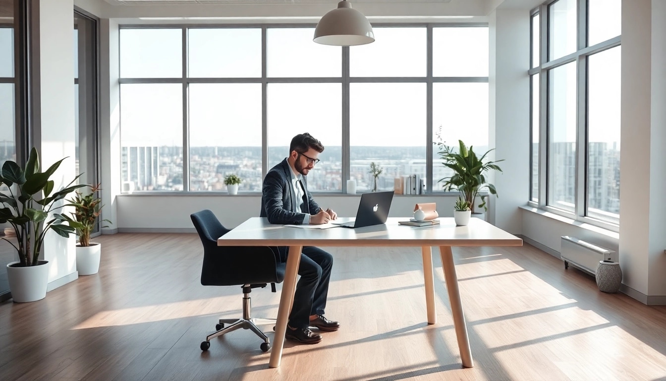 Inspirierendes Webdesign für Coaches in einem modernen Büro.