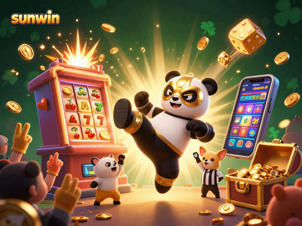 Experience thrilling wins at sunwin with a panda wrestling champion and exciting casino elements.