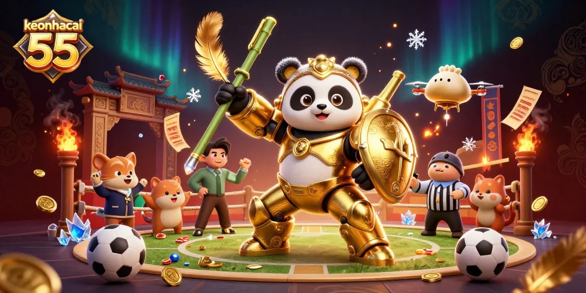 Engage in thrilling sports betting action with keonhacai 55 in a vibrant arena setting.