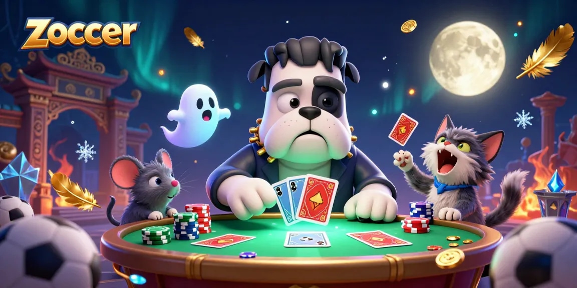 Engage with zoccer's unique sports betting scene, featuring dynamic characters in a vibrant casino atmosphere.