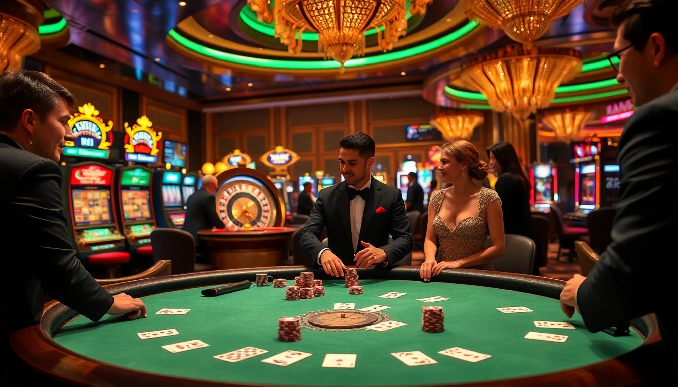 Experience high-stakes gaming at cm88sm with vibrant casino tables and elegant atmosphere.