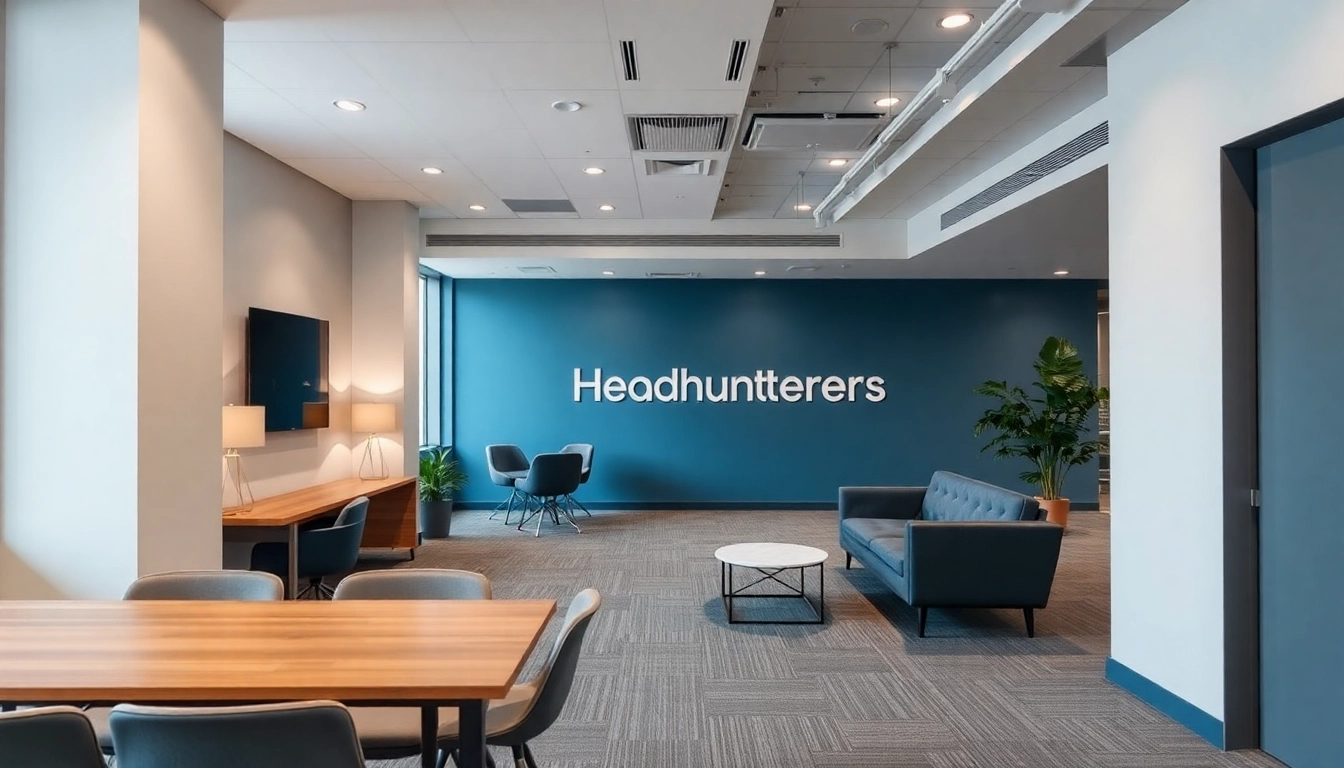 Headhunter consulting in a stylish office, providing expert recruitment advice.
