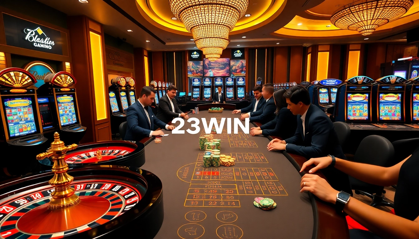 Experience excitement at the 23WIN casino with vibrant tables and thrilling games.