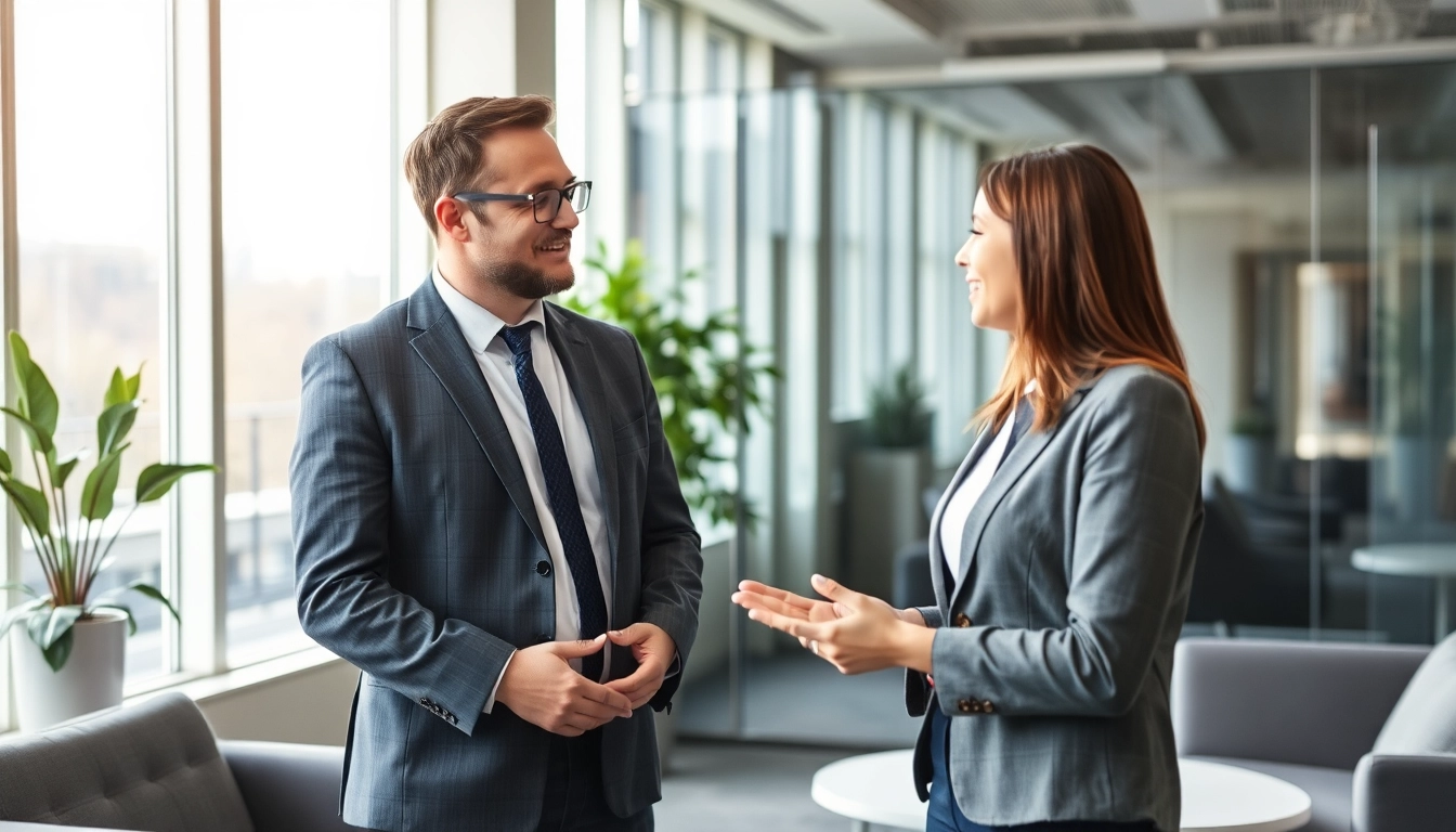 Headhunter Bochum berät Klientin in modernem Büro über Karrierechancen.