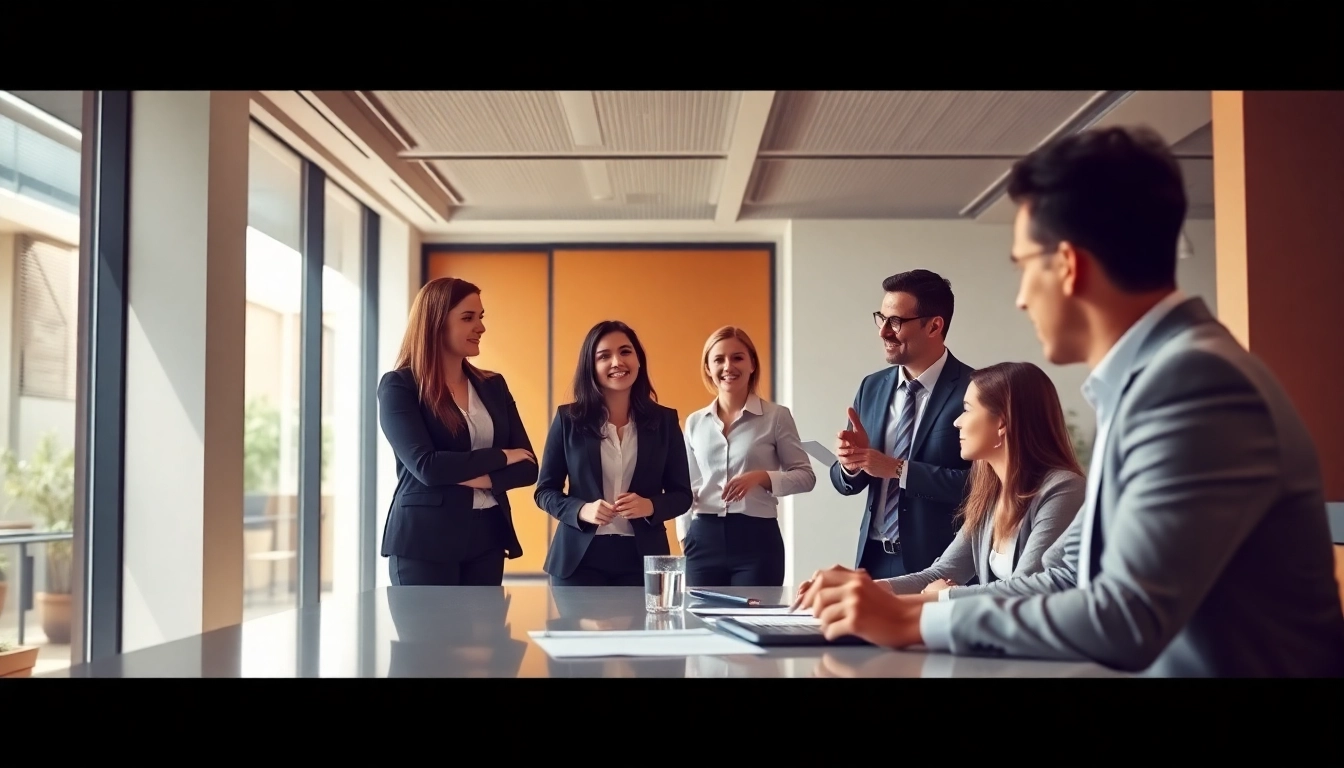 Consultants strategizing in a modern office environment for Unternehmensberatung solutions.