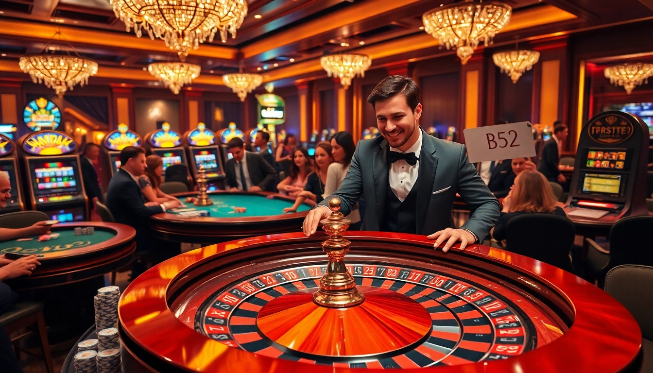 The B52 betting slip showcased at a glamorous casino roulette table, highlighting excitement and strategy.