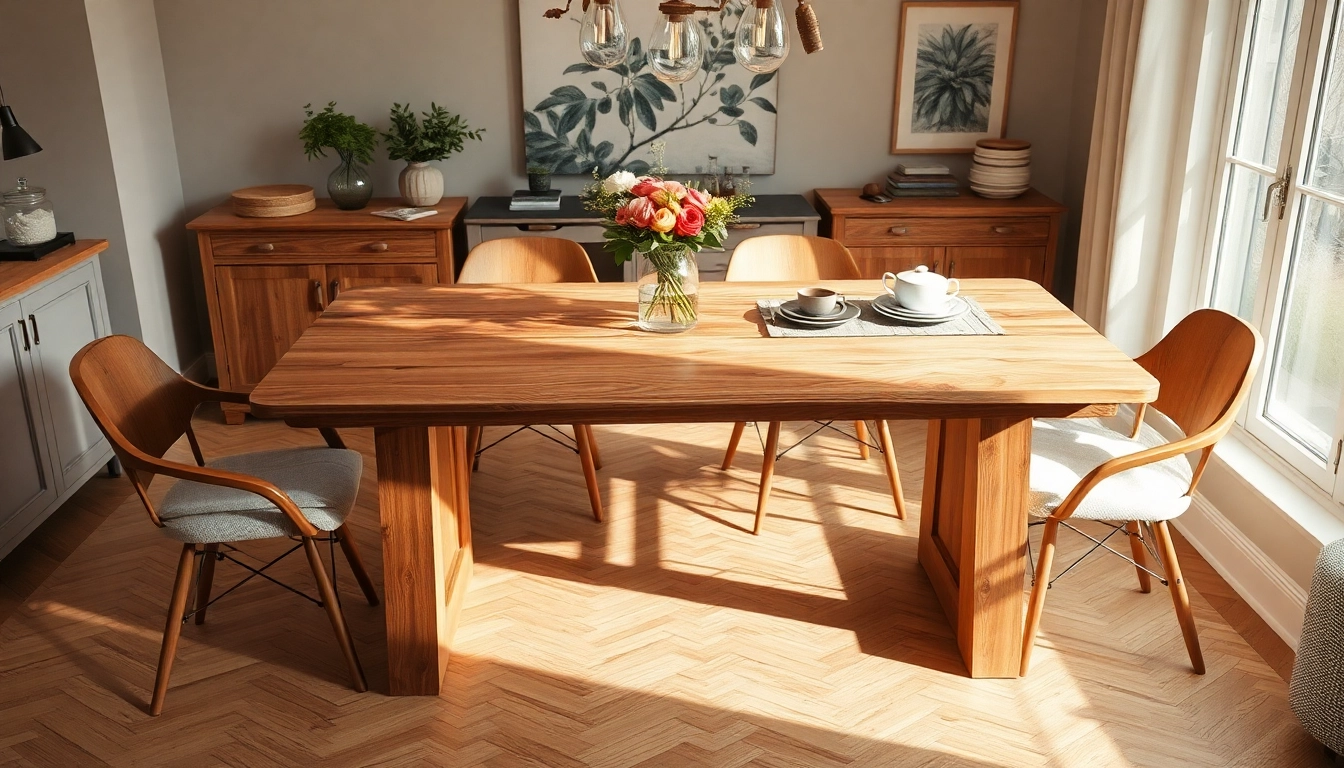 Feiern Sie gesellige Momente mit einem eleganten Esstisch Eiche, der rustikale Eleganz und handwerkliche Qualität vereint.