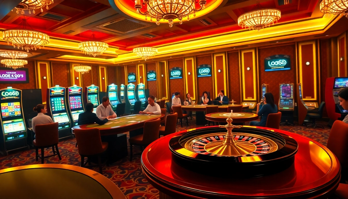 Gamblers strategizing at tables in a vibrant casino environment related to https://lode88uk.com/.