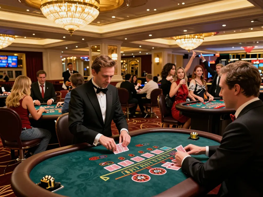 Các game thủ tận hưởng những trò chơi blackjack hấp dẫn tại sàn casino Rik vip sôi động