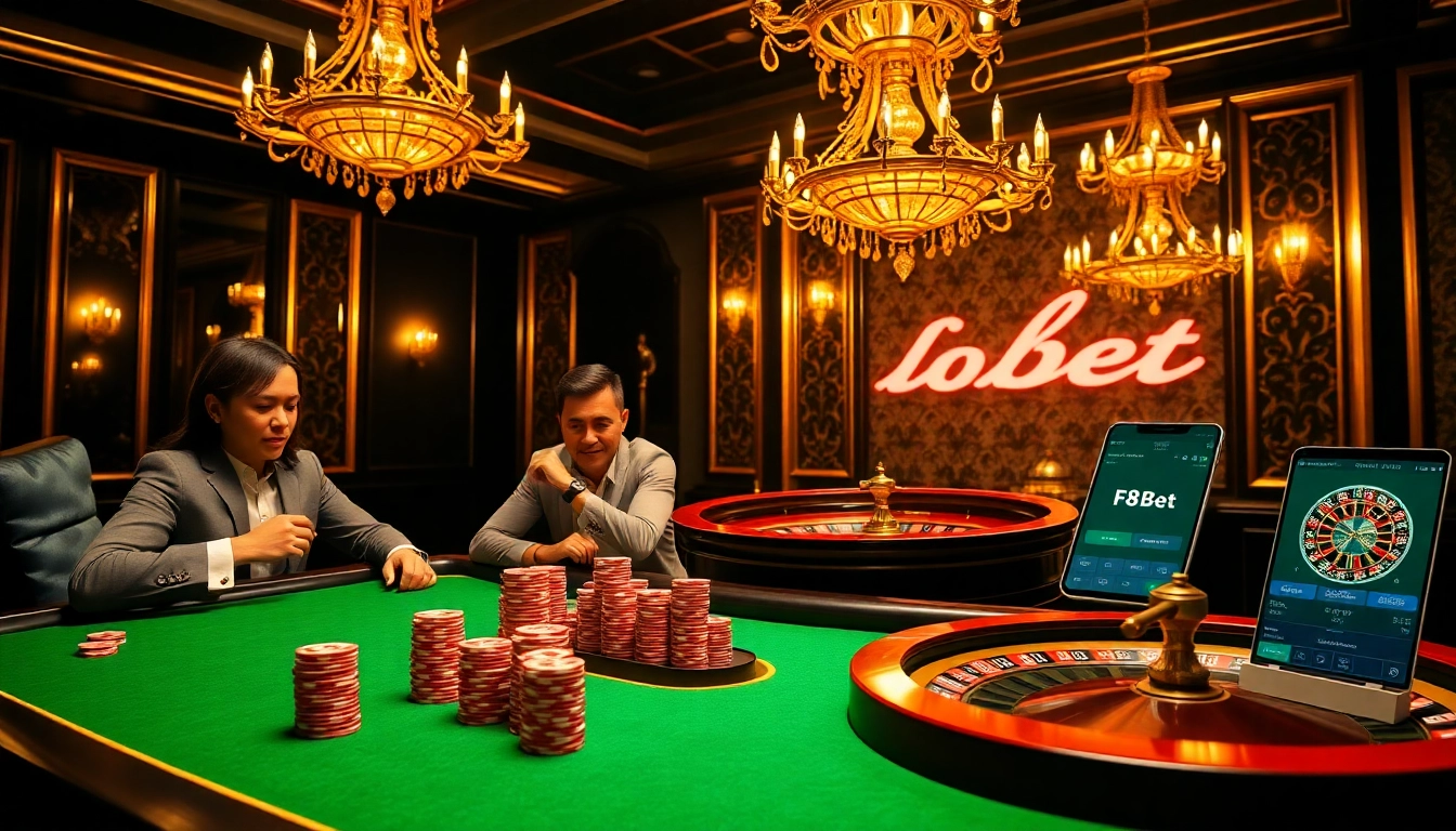 Experience exciting moments at F8Bet with vibrant casino tables and engaging players.