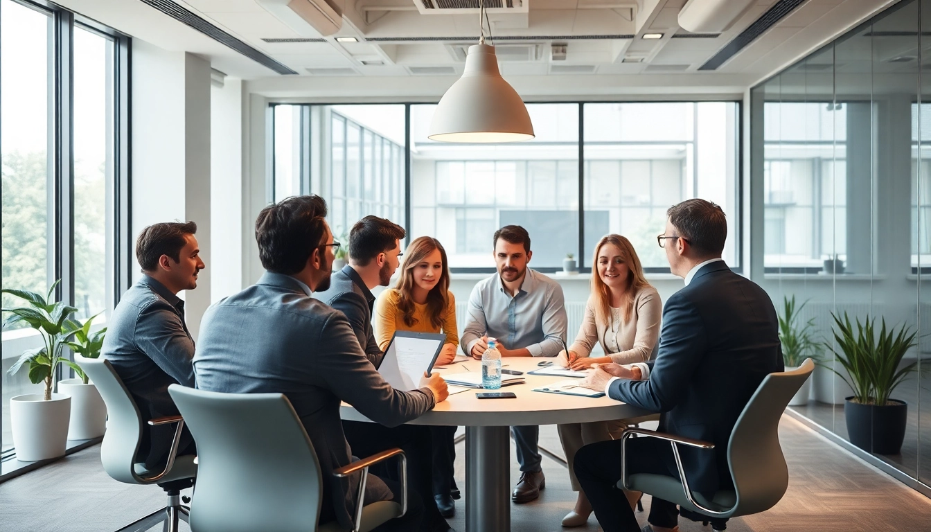 Berater für Unternehmensberatung Hannover analysieren Strategien in einem modernen Büro.
