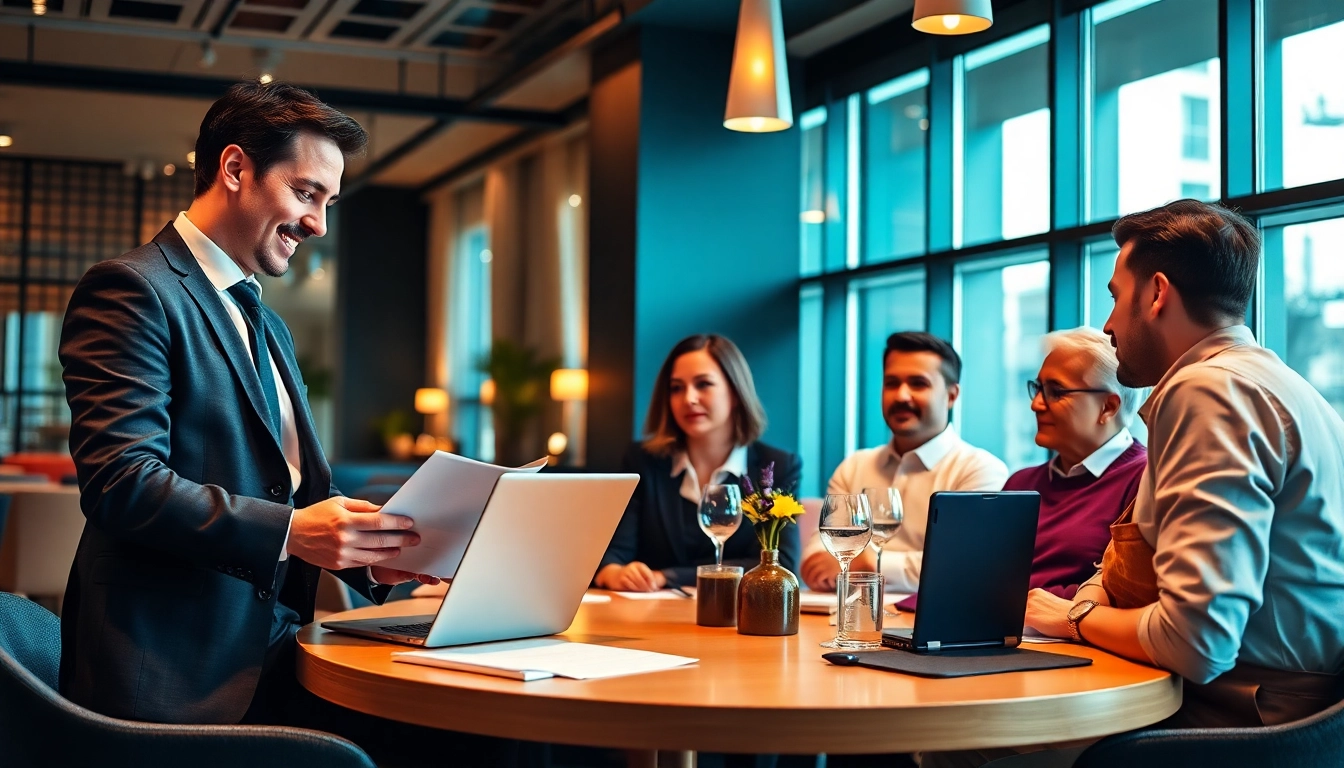 Professioneller Headhunter Gastronomie analysiert Kandidatenprofile in modernem Büro.