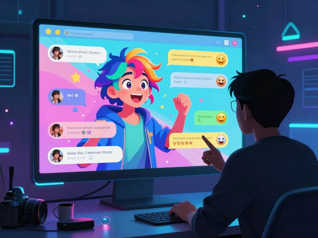 Engaging anime character in a digital chat interface illustrating hentai AI chat interactions.