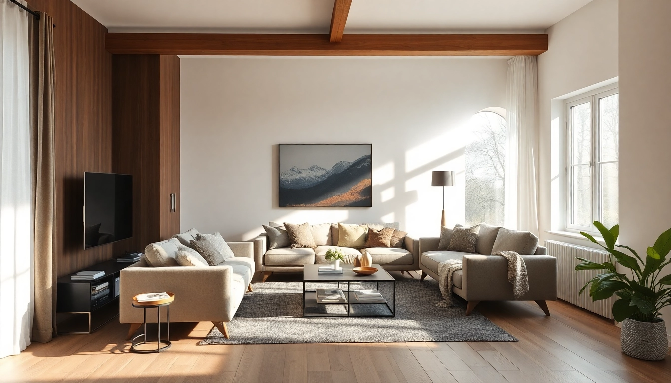 Professionelle Home Staging Service Chiemsee verwandelt dieses Wohnzimmer in einen einladenden Raum mit stilvollen Akzenten.