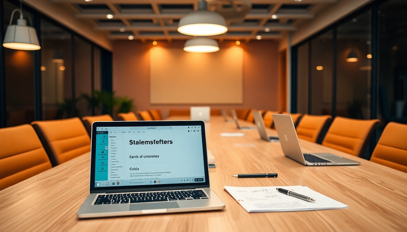 Visualisieren Sie Stellenangebote in einem dynamischen Arbeitsumfeld mit Laptops und kreativem Arbeitsplatzdesign.