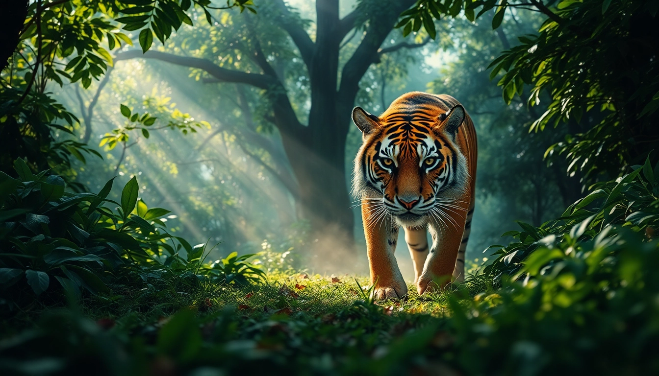 Experience the breathtaking excitement of top best tiger safari tours showcasing a Bengal tiger in its natural habitat.