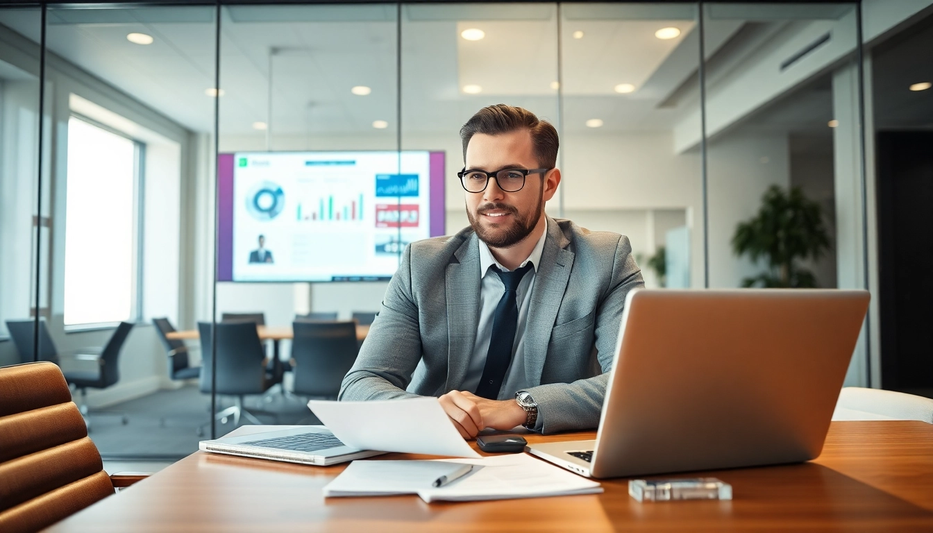Headhunter Ingenieure berät in modernem Büro, um talentierte Ingenieure zu finden.