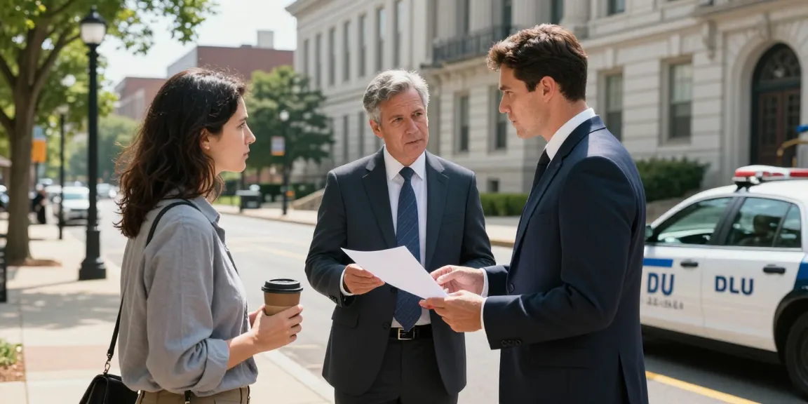 DUI arrests Forsyth County GA consultation with a lawyer outside courthouse
