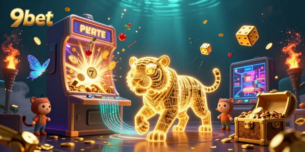 Experience daily big wins at 9bet live casino with a vibrant digital illustration.
