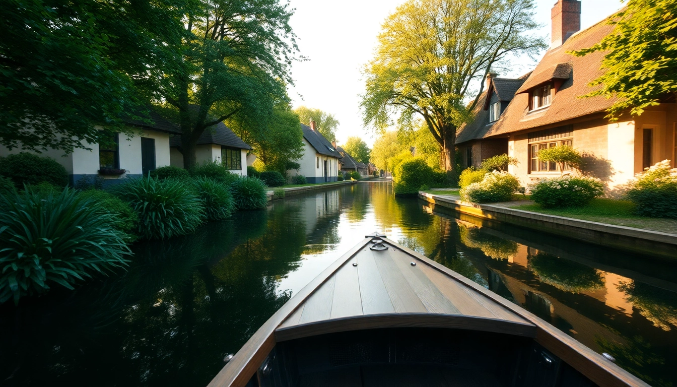 Giethoorn boot mieten: Enjoy a peaceful boat ride along the picturesque canals in Giethoorn's enchanting landscape.