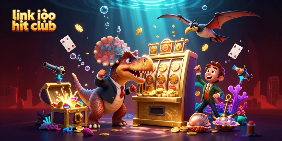 Play games and win rewards at link vào hit club, featuring dynamic characters and vibrant casino elements