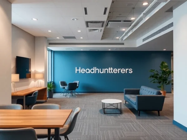 Headhunter consulting in a stylish office, providing expert recruitment advice.