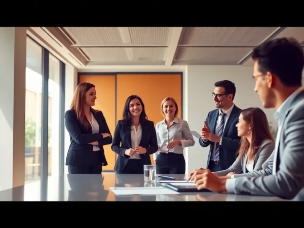 Consultants strategizing in a modern office environment for Unternehmensberatung solutions.