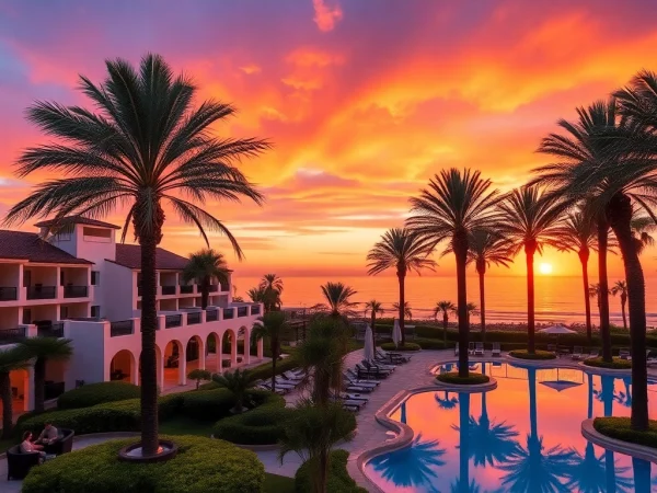 Experience luxury at the royal palm resort & spa, featuring tranquil pools and stunning sunset views.