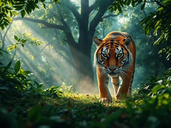 Experience the breathtaking excitement of top best tiger safari tours showcasing a Bengal tiger in its natural habitat.