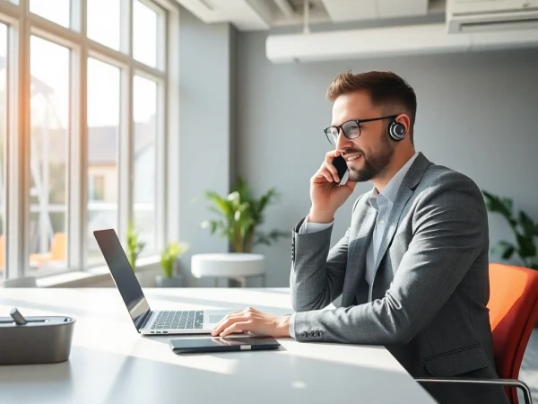 Headhunter Saarbrücken berät Klienten am Tisch in einem modernen Büro.