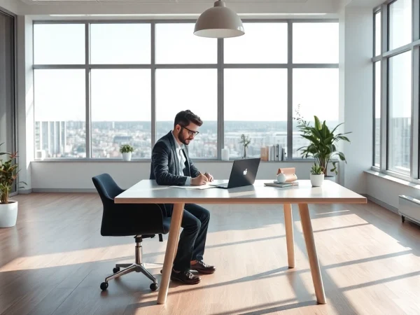 Inspirierendes Webdesign für Coaches in einem modernen Büro.