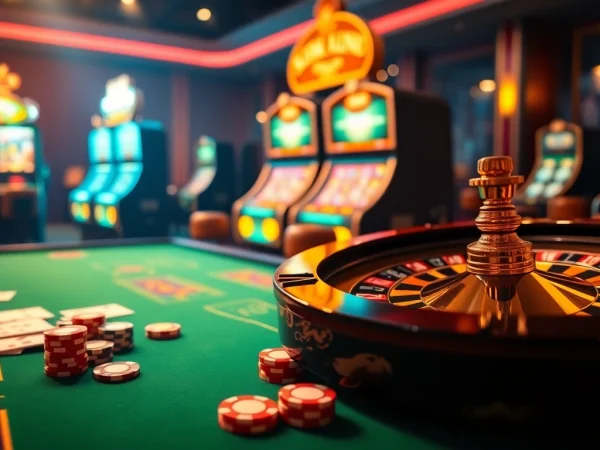 HM88 casino scene displaying engaging poker chips and vibrant gambling activity.