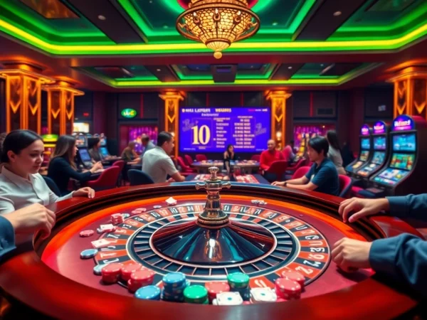 Experience thrilling gameplay at MV88 casino with colorful roulette and poker action.