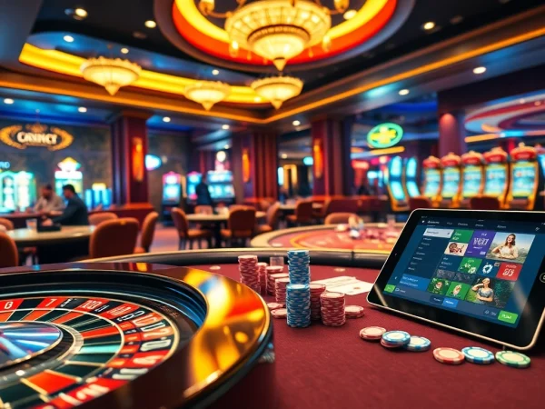 Experience excitement with thrilling casino action at https://lc88.work/, featuring vibrant poker tables and roulette wheels.