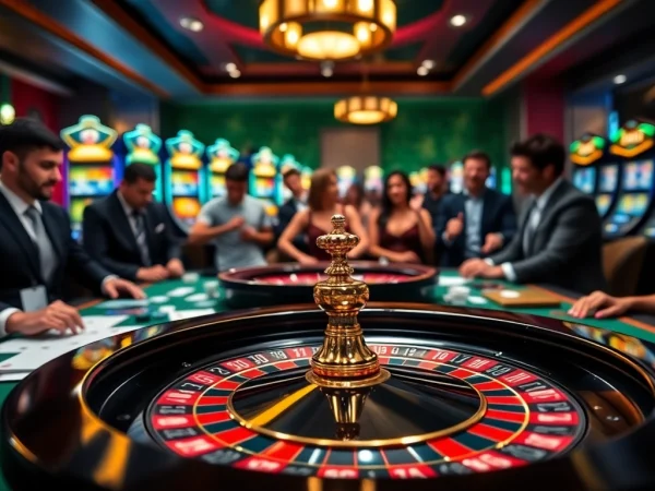 Players enjoying an exciting moment in the 88i game casino, surrounded by poker chips and cards.