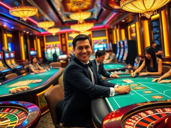 XOC DIA 88 players enjoying thrilling moments at vibrant casino tables full of energy.