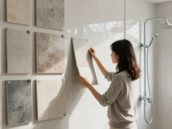 Verken prachtige badkamer tegels 15x15 in een heldere, moderne badkameromgeving.