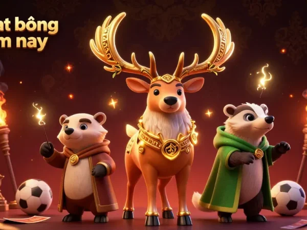 Experience thrilling kết quả bóng đá hôm nay with dynamic sports elements and 3D illustrations of druid characters.