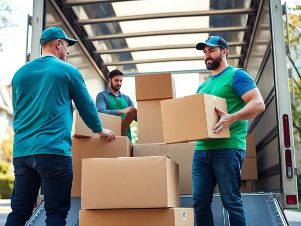 Umzugsunternehmen Worms: Efficient moving crew packing and loading for a smooth relocation.